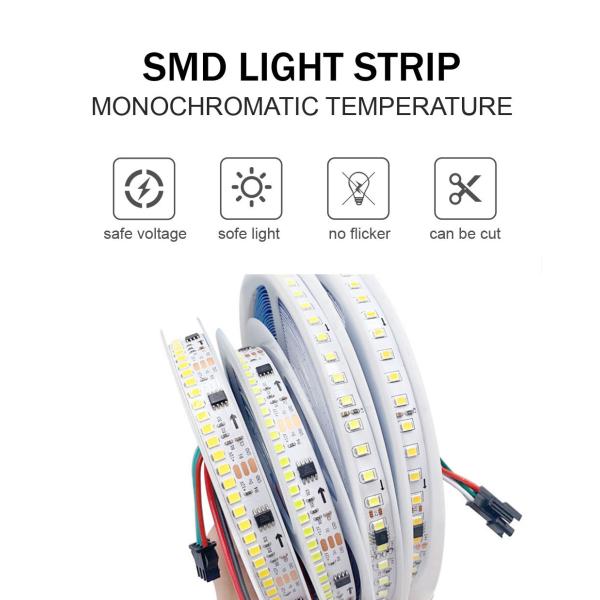 12v24v 8mm 120leds 4000K Natural Electroplate SMD2835 led strip light with Dimmer