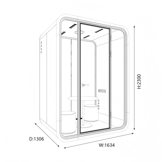 Buy cheap Modular Two Person Pod Extendable Soundproof Study Pods 220V from wholesalers
