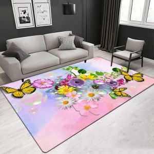 Buy cheap Flower Pattern 3D Printed Polyester Fiber Living Room Carpet Bedroom Area Rugs from wholesalers
