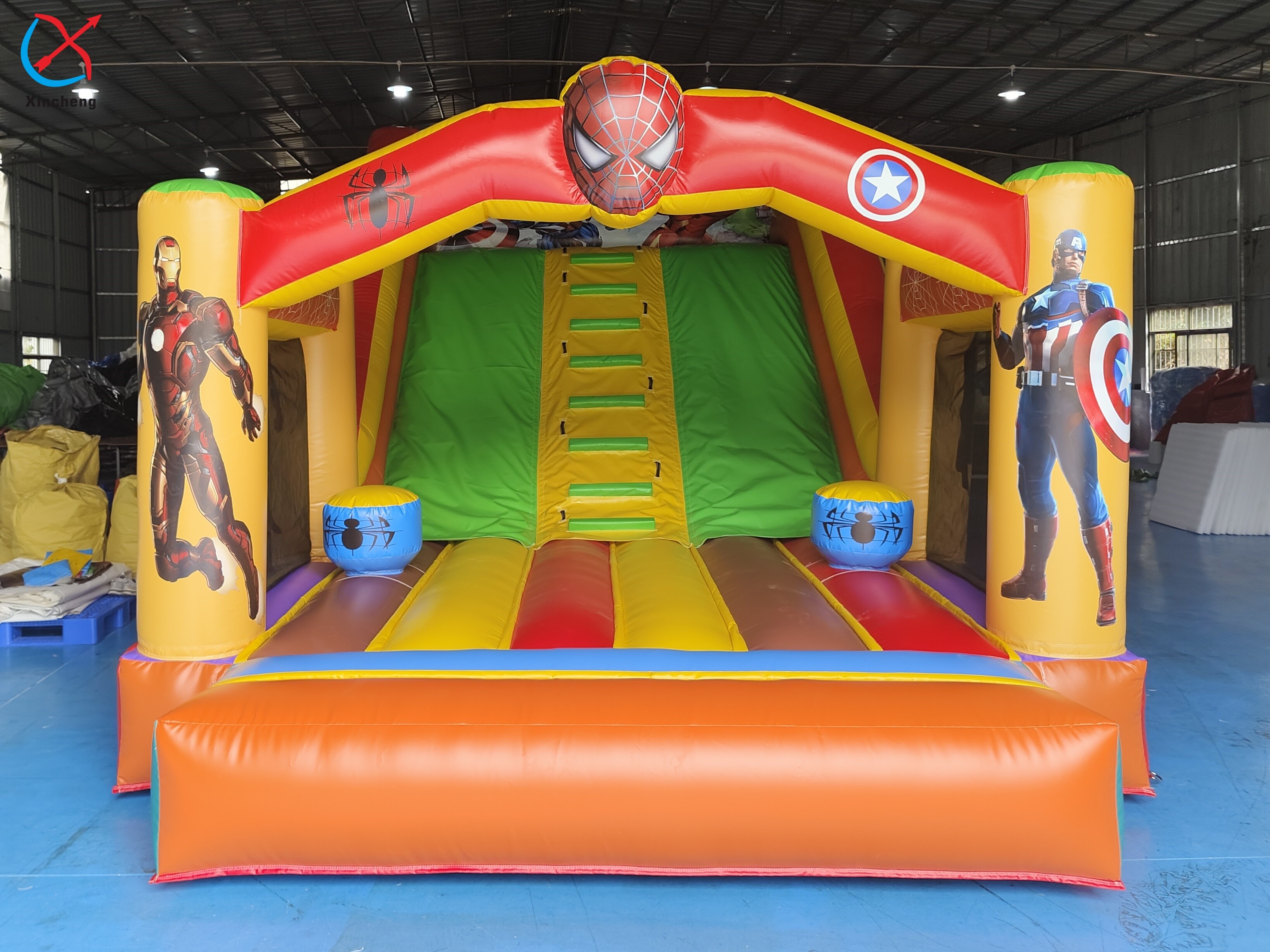 Factory Commercial Inflatable Slide Spider-Man Inflatable Jumping Castle
