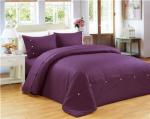 Buy cheap Polyester Cotton Sateen Stripe 1800 Series Egyptian Cotton Blend 4pcs Duvet Cover Set Queen size from wholesalers