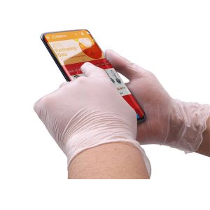 Buy cheap Flexible Operation Disposable Medical Examination Gloves Vinyl Powdered Single product