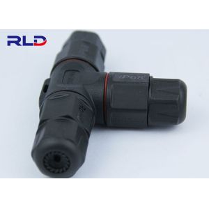 3 Pin IP68 Waterproof Power Connector 20A Three Ways Assembly For LED Screen