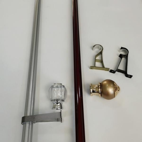 Quality Anodizing Carving 6.3 Metres 26mm Bedroom Curtain Rods for sale