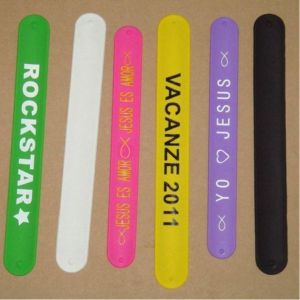 Buy cheap Casting Embossed 2.0mm Custom Silicone Slap Bracelets from wholesalers
