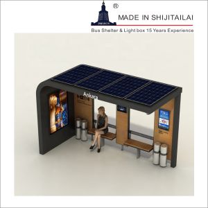 Buy cheap Advertising Rectangular L4000mm 5hours Solar Bus Shelter from wholesalers