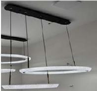 Quality Minimalist Living Room Chandelier Light Luxury Atmosphere Dining Bedroom Main Light Three Ring Combination Of Modern Simple Lamps for sale