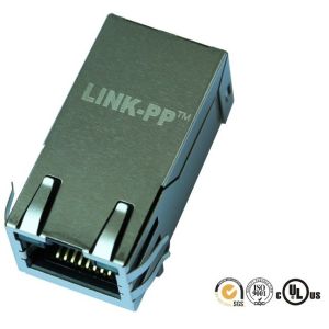 Buy cheap Gigabit Magnetic RJ45 Jack 0826-1C4T-23-F1 With Ultra-Bright LEDs In PCB board from wholesalers