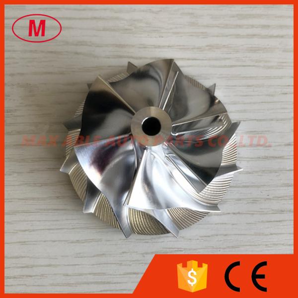 Quality RHF55 20G upgrade 52.56/68.01mm 6+6 blades high peroformance turbo aluminum 2618/milling/billet compressor wheel for sale