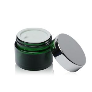 Buy cheap Empty Round Green Glass Cosmetic Cream Jars 20g 30g With Screw Lid from wholesalers