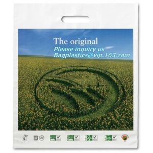Buy cheap Custom design plant based compostable biodegradable HDPE soft loop handle plastic shopping bag, flexi soft loop handle p from wholesalers