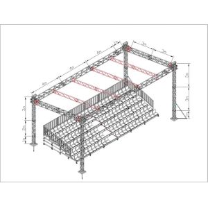 Event Scaffolding Structure Bleachers Tribune Gymnasium Stadium Seats For
