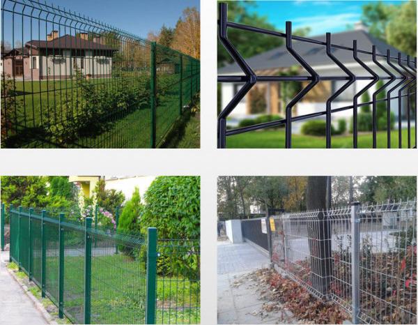PVC Coated 50x200mm Welded Wire Mesh Fence Curve 3D Galvanized