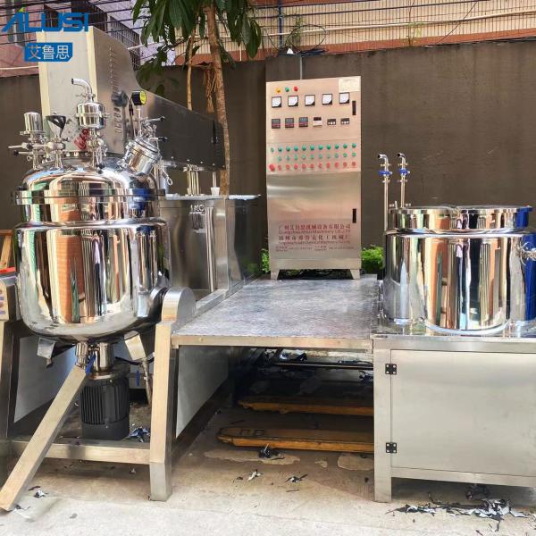 200L Hydraulic Lifting Vacuum Emulsifying Mixer Machine Lotion Mixing Homogenous