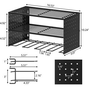 Buy cheap Organize Your Workshop with Heavy Duty Pegboard Power Tool Rack and Utility Tool Hooks from wholesalers