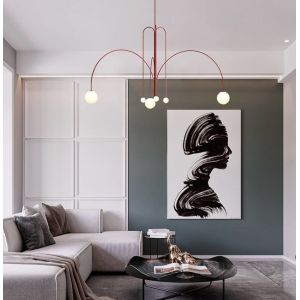 China 1m X H850mm / 1.3m X H850mm Modern Line Pendant Lamp G9 LED Glass Simple Lighting on sale