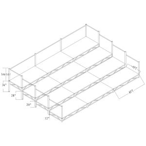 Buy cheap Toughened Glass Movable Stage Platform / Temporary Stage Platforms from wholesalers