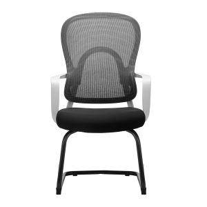 Buy cheap Ergonomic Back Black Coating Metal Base Fixed Armrest Office Visitor Armchair Desk Cheap Mesh Computer Chair from wholesalers