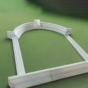Door Wall Exterior Window Stucco Trim White Flat Ornament Cornice Panel