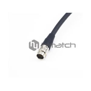 Right Angle Hirose 12 Pin Male Female Connector Cable 5 Meters For Analog Camera