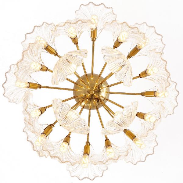 Quality 650*500mm Lamp Luminous Flux 110lm Shell Crystal Pendant Light for sale