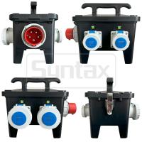 Buy cheap Syntax MP12 Polycarbonate Distribution Box 32 AMP Three Phase With RCDs Handy Temporary Waterproof Socket Box product