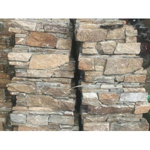 Buy cheap Rust 60*15cm Quartzite Stack Stone Wall Cladding Panels from wholesalers