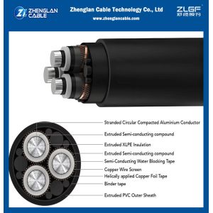 Three / Single Core XLPE Insulated Screened PVC Sheathed Aluminum Conductor AS