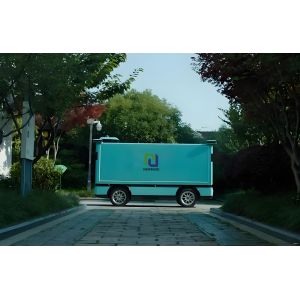 Buy cheap NEWBASE Z5 Box Robovan Autonomous Logistics Vehicle with 221 Intelligent Compartments Level 4 Autonomous Driving and 800kg Payload Capacity from wholesalers