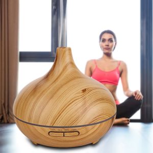 Ultrasonic ABS PP 0.65A 50ml/H Wood Aromatherapy Diffuser