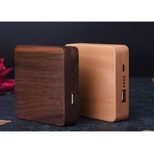 Buy cheap 7800mAh Carved Wood Power Bank Customized Design Silk Screen Logo from wholesalers