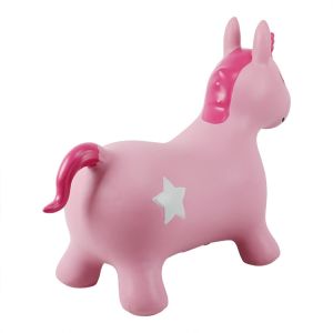 Buy cheap lovely unicorn hores inflatable animal toy with pentagram and long eyelashes for girls jumping from wholesalers