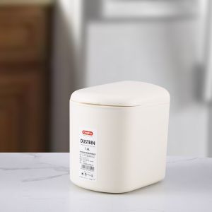 Buy cheap 1.6L Rectangle Desktop Plastic Dustbin With Clamshell Lid from wholesalers