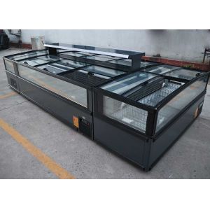 Buy cheap Curved Sliding Glass Top Island Freezer Automatic Defrost 1050 Litres from wholesalers
