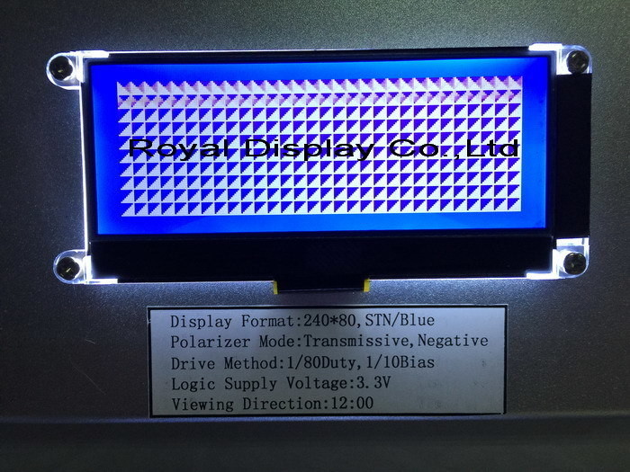 Buy cheap 240X80 Cog IC St7529 Transflective LCD Display FStn FPC Parallel from wholesalers
