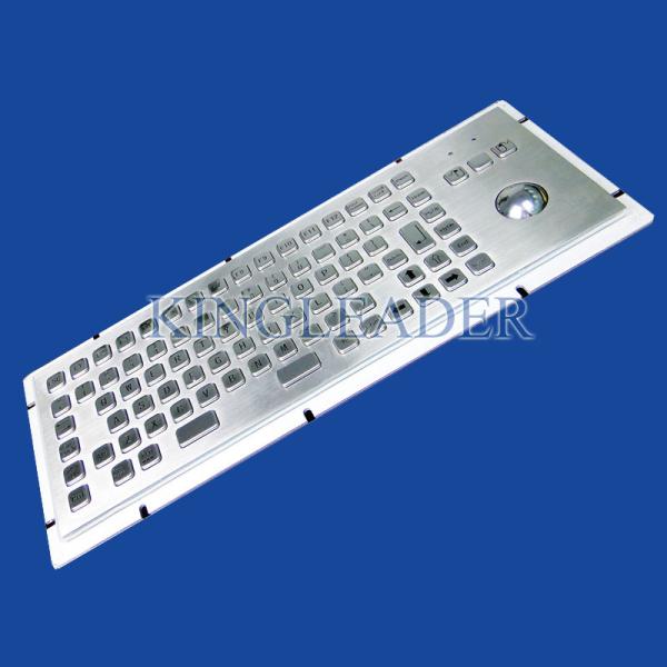 Buy cheap IP65 Rated Stainless Steel Industrial Computer Kiosk Keyboard With Trackball from wholesalers