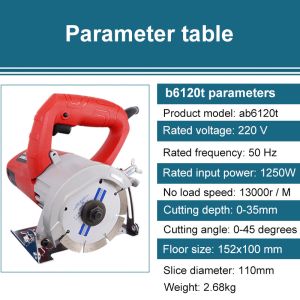 AB6121T Multifunctional Marble Machine Stone Tile Cutting Machine Slotting