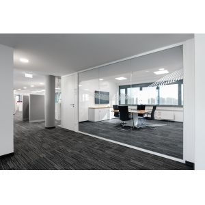 Buy cheap 25mm Single Layer Glass Office Partition Wall - Tempered & Customizable from wholesalers