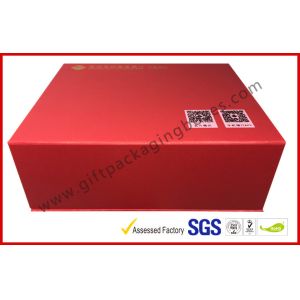 Red special paper Magnetic Luxury Gift Boxes with silk paper tray