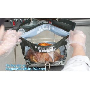 Buy cheap Anti Fog Function Plastic Zipper Roasted Chicken Packaging Bag, slide zipper hot chicken bags/ roasted chicken plastic p from wholesalers