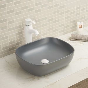 Buy cheap 500mm 600mm Rectangular Countertop Basin With Overflow from wholesalers