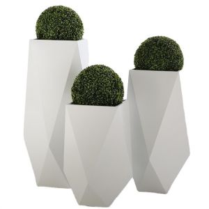 Buy cheap Small white irregular flower pots geometric modern planter from wholesalers