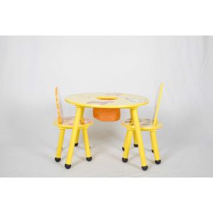 Buy cheap Wooden Animal Themed Childrens Table And Chairs With Hidden Pocket from wholesalers