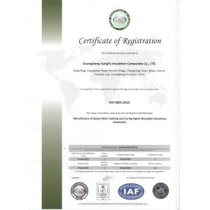 JIANGTE INSULATION COMPOSITE Certifications