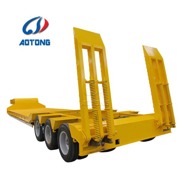 Buy cheap 80T Low Bed Semi Trailer Heavy Loader Lowboy Truck Trailers with Custom's Requirement from wholesalers