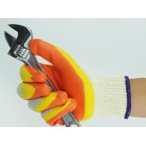 Buy cheap Poly Cotton Seamless Knitted Latex Palm Coated Gloves from wholesalers