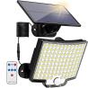128 LED Solar Flood Light Motion Sensor Wall Mounted Sunlight Power IP65 for sale
