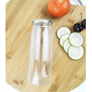 China Flower Bottom 0.5L Plastic Container Jars With Cans Lids on sale