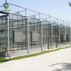 Buy cheap Agricultural 120km/H 12m 10.8m Glass Multi Span Greenhouse from wholesalers