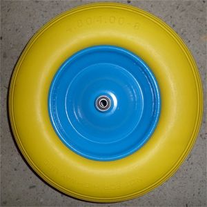 Buy cheap 4.00-8 Solid Pneumatic Wheels Flat Free Tire Polyurethane Folding Wagon Beach product